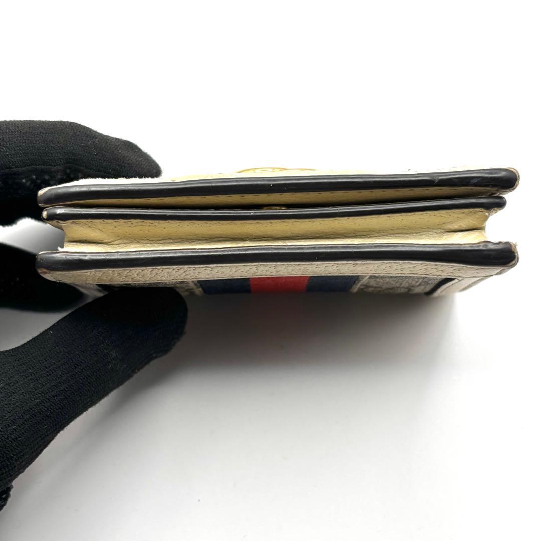 グッチ 折り財布 オフィディア マーモント シェリーライン GGスプリーム