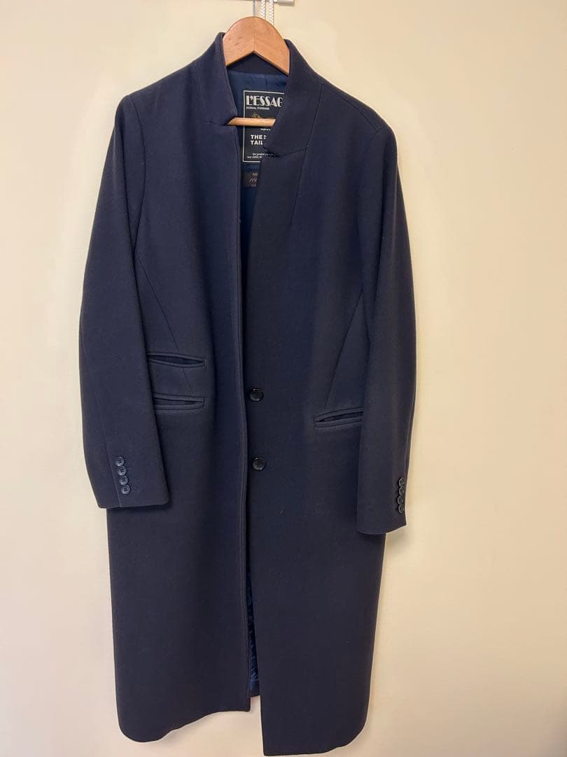 L'ESSAGE ネイビー チェスターコート