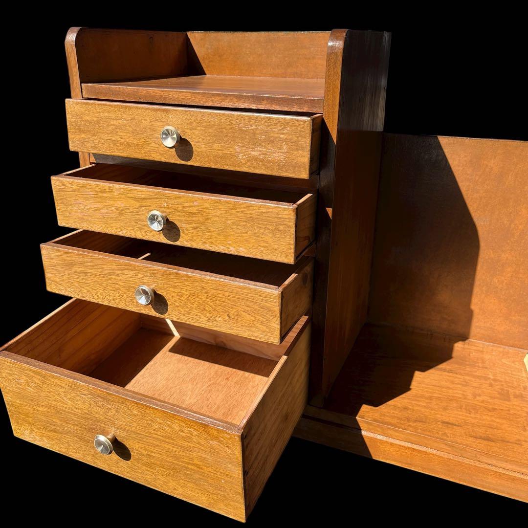 卓上チェスト　引き出し　昭和　本棚　レトロ