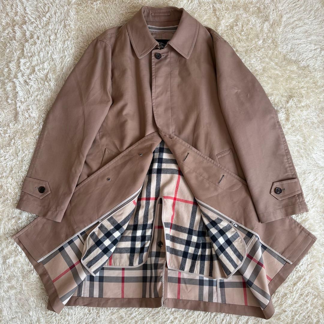 バーバリー ステンカラーコート ノバチェック ライナーモカベージュ