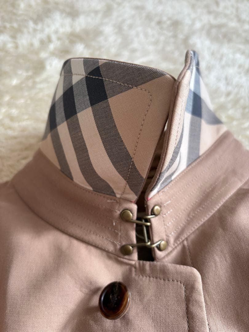 バーバリー ステンカラーコート ノバチェック ライナーモカベージュ