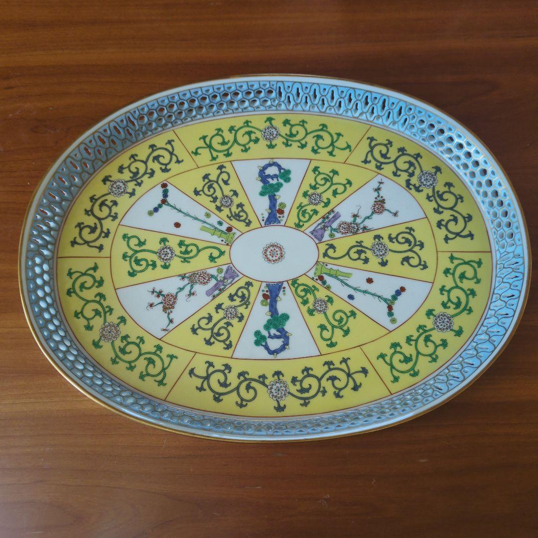 ヘレンドの西安の黄　豪華トレー　シノワズリ