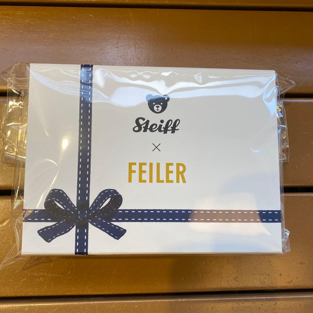 Steiff × FEILER ハンカチ&テディベアキーリングスセット