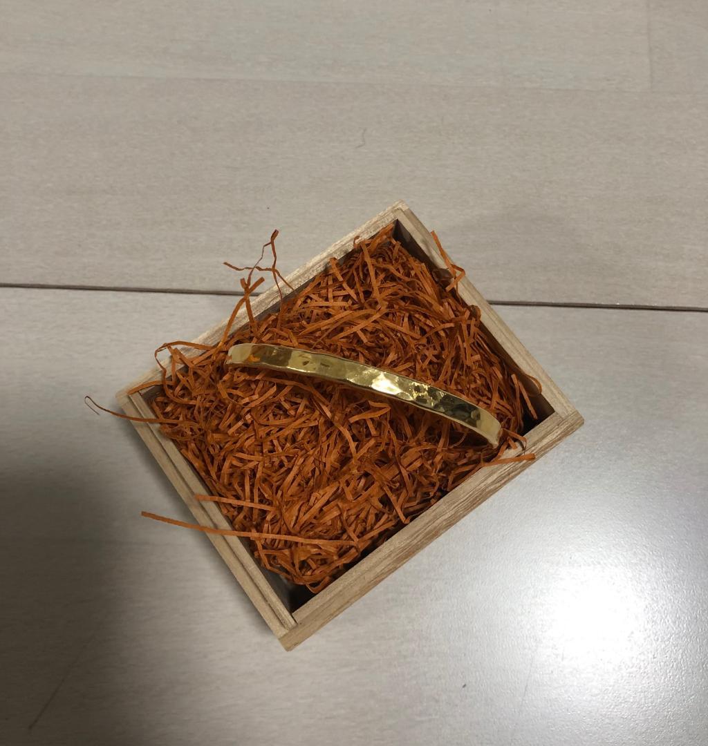 希少 市松 イチマツ 18K 金 ゴールド バングル ブレスレット