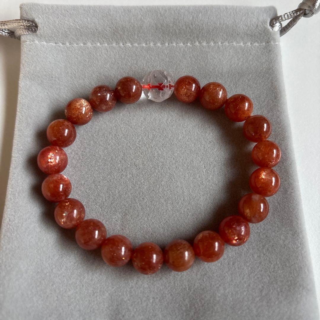 【最終価格】高品質サンストーンブレスレット