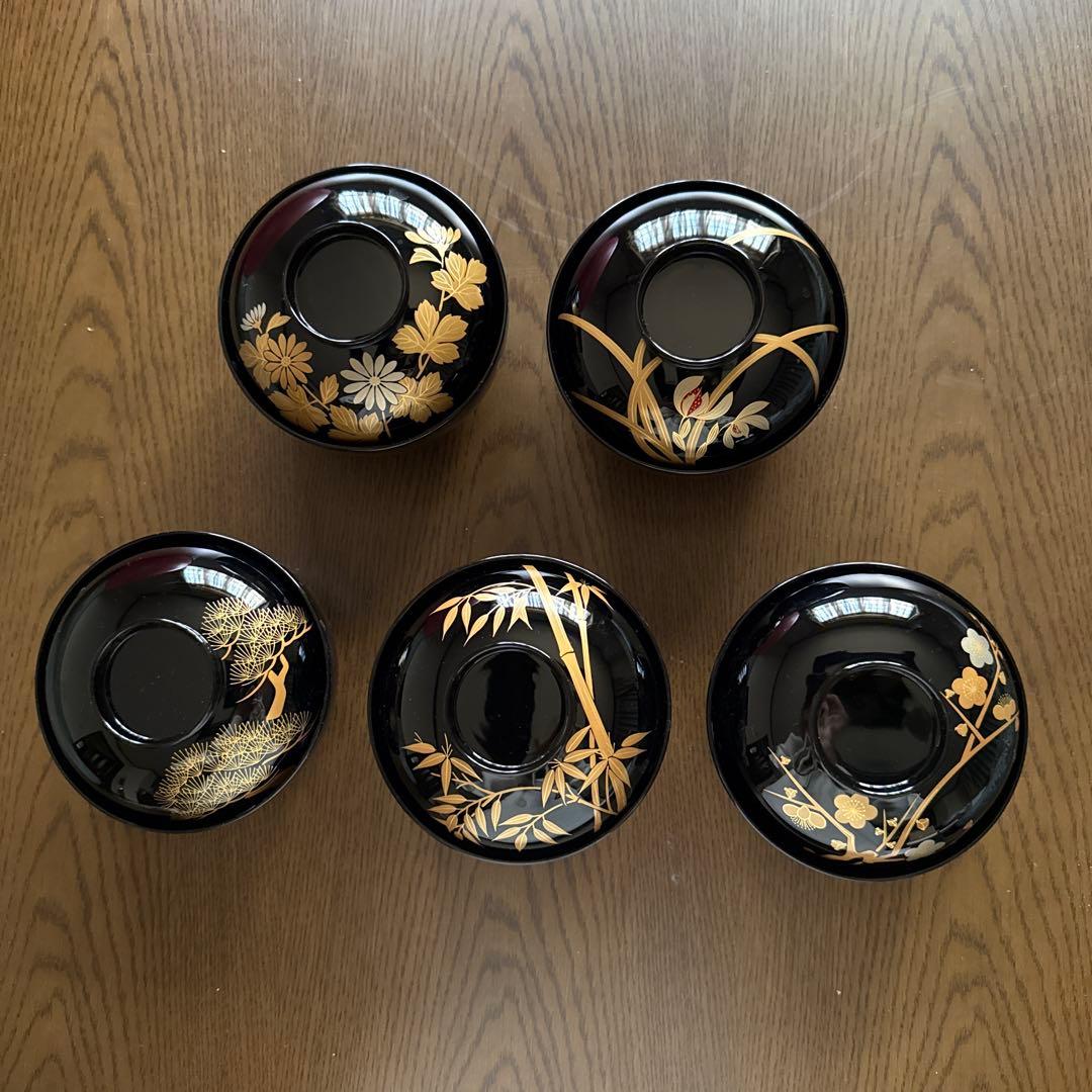 象彦　黒塗り吸物椀