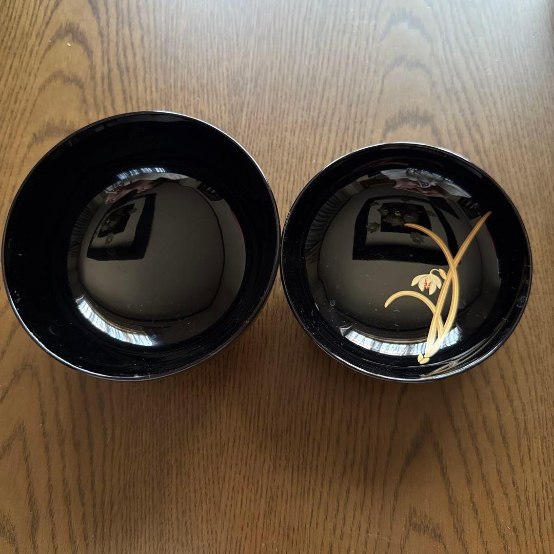 象彦　黒塗り吸物椀