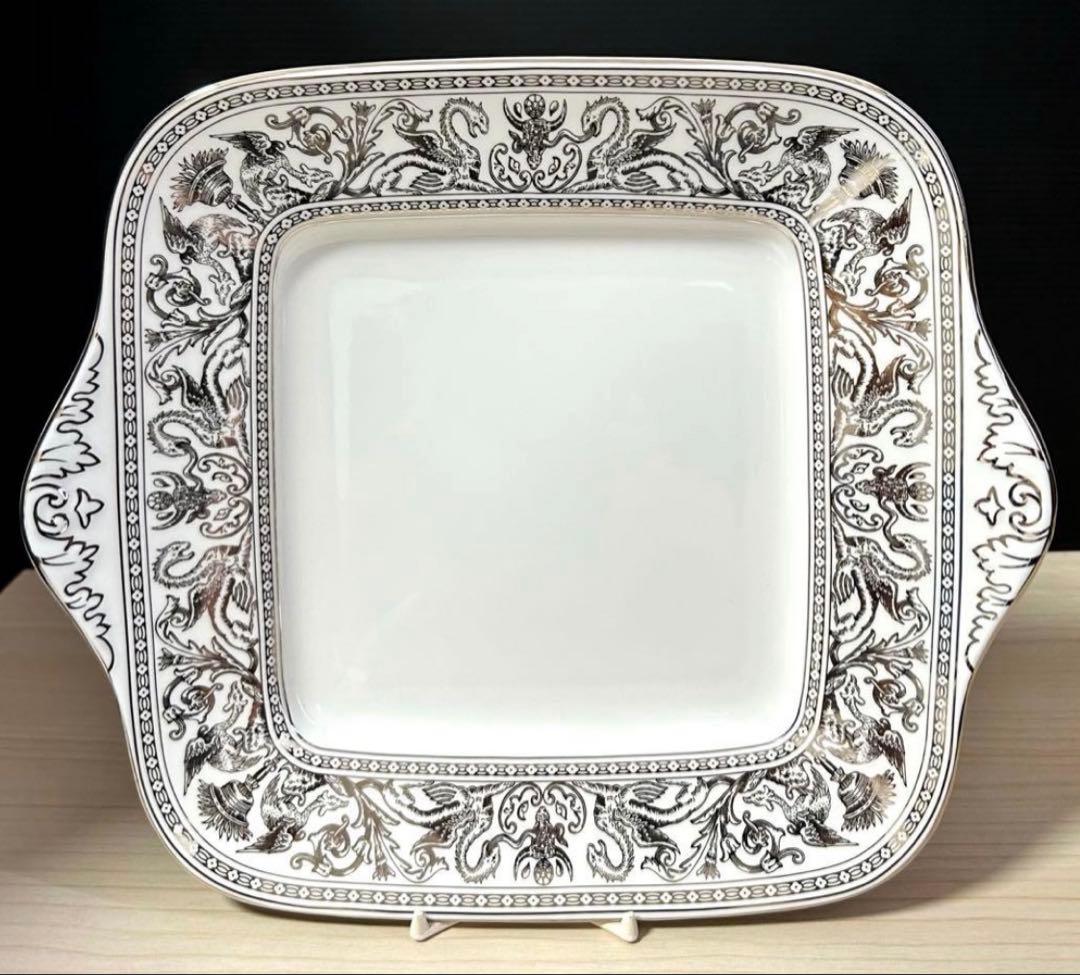 ウェッジウッド　フロレンティーンプラチナ スクエアプレート　未使用品