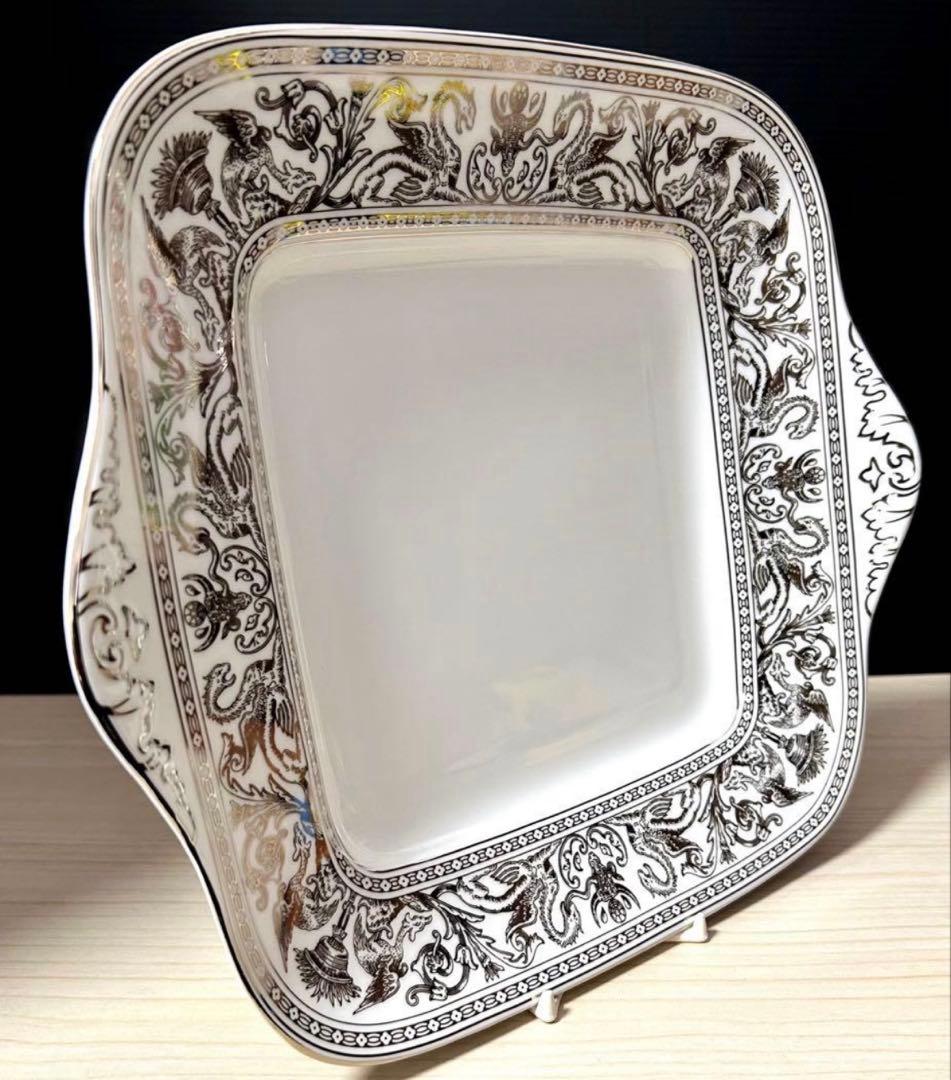 ウェッジウッド　フロレンティーンプラチナ スクエアプレート　未使用品