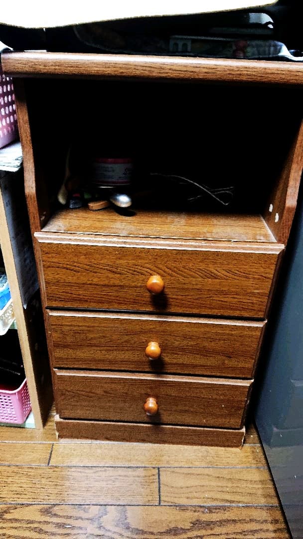 極美品 天然木製 電話台(送料込み)