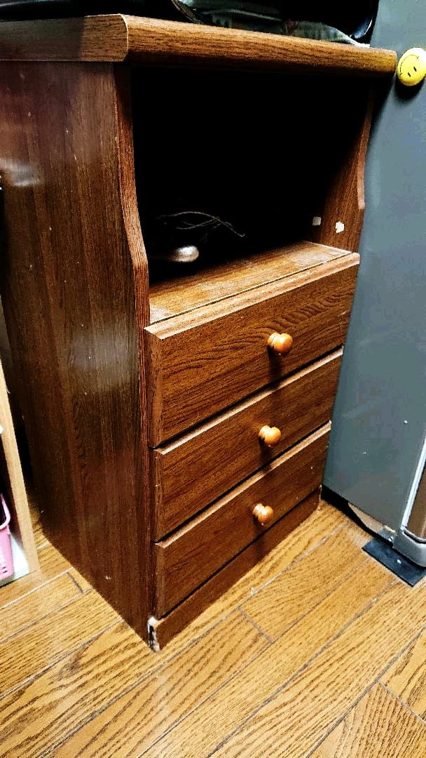 極美品 天然木製 電話台(送料込み)