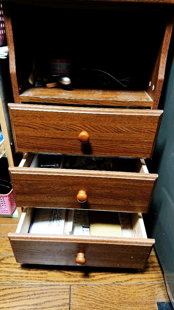 極美品 天然木製 電話台(送料込み)