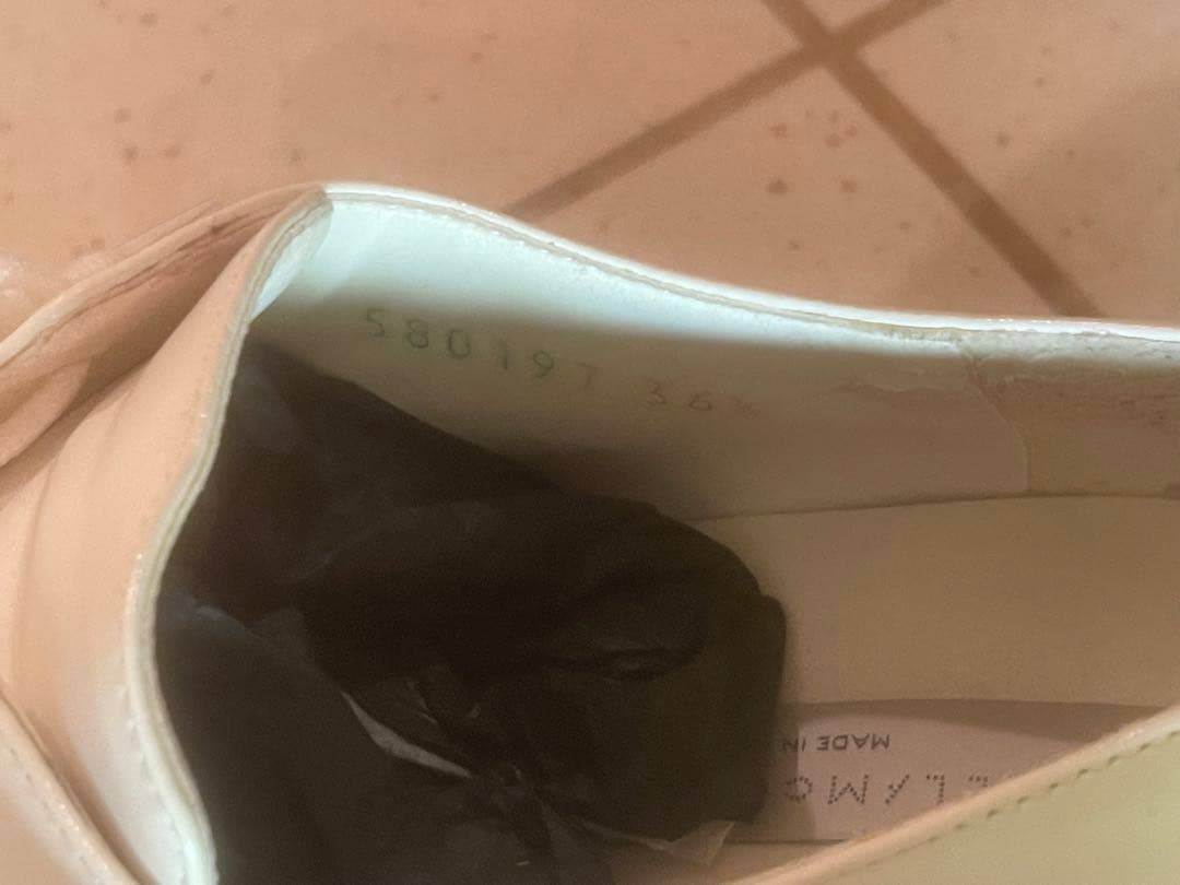 ステラマッカートニーホワイト 厚底レースアップシューズ