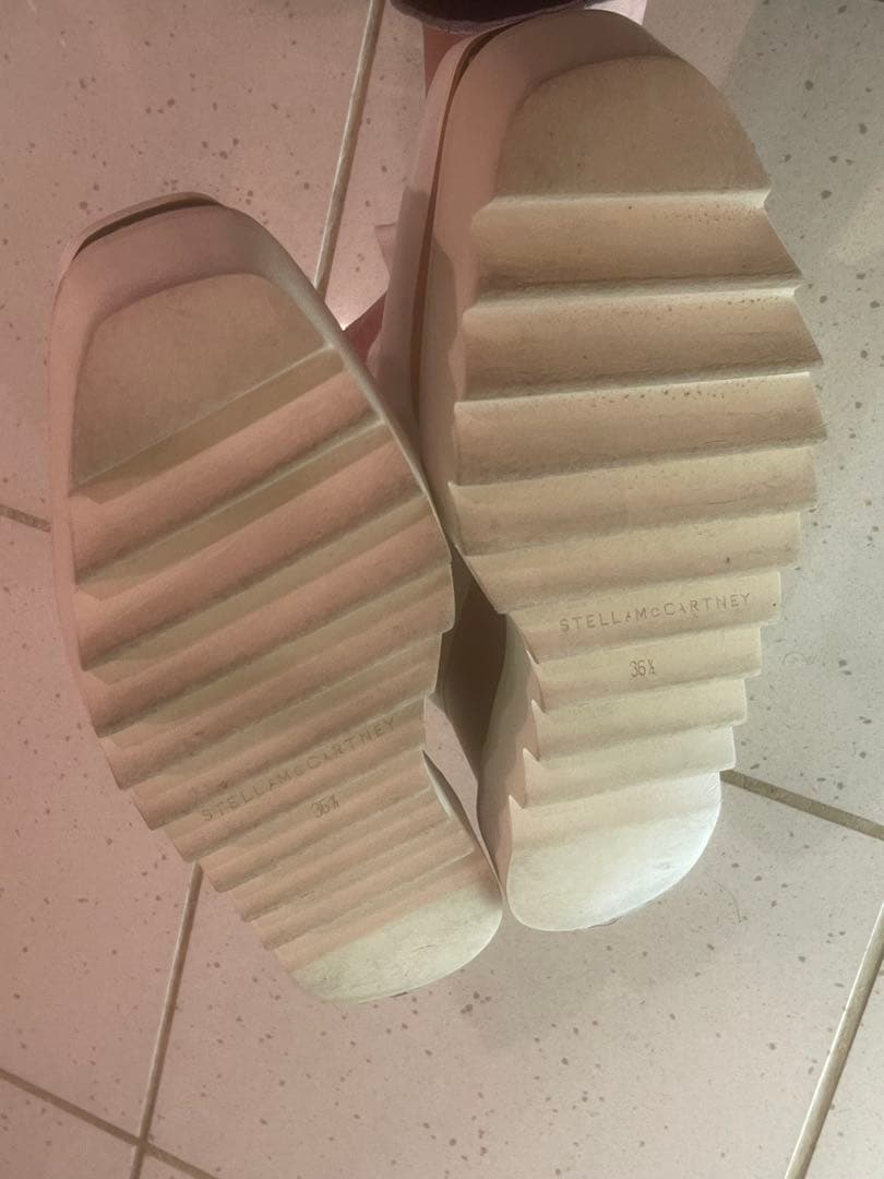 ステラマッカートニーホワイト 厚底レースアップシューズ