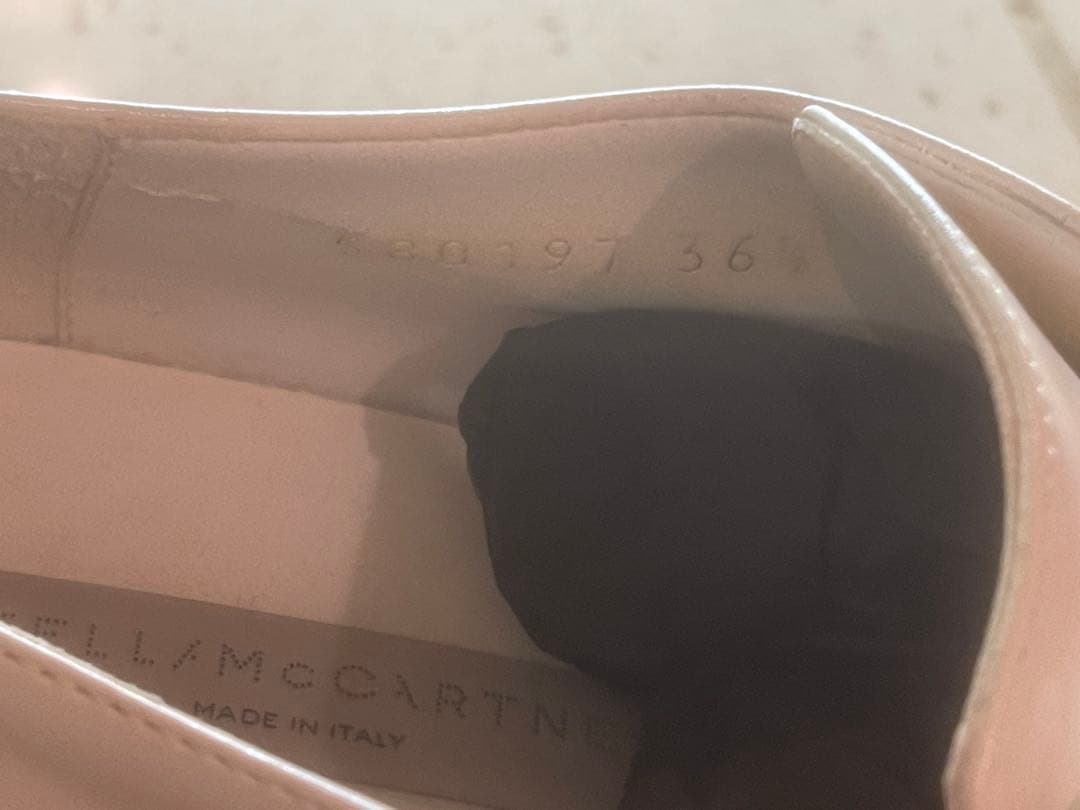 ステラマッカートニーホワイト 厚底レースアップシューズ