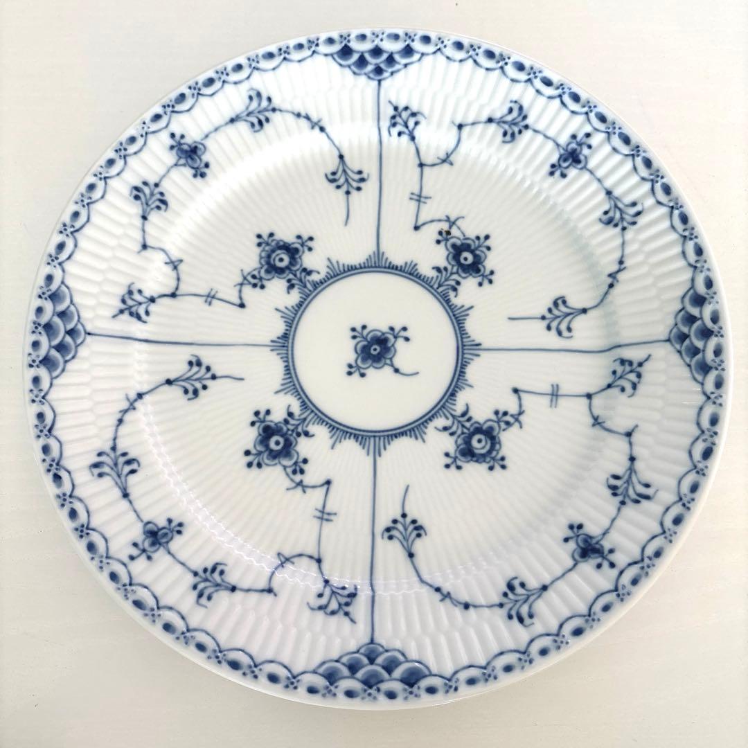 ロイヤルコペンハーゲン　ブルーフルーテッドハーフレースプレート　27cm 6枚