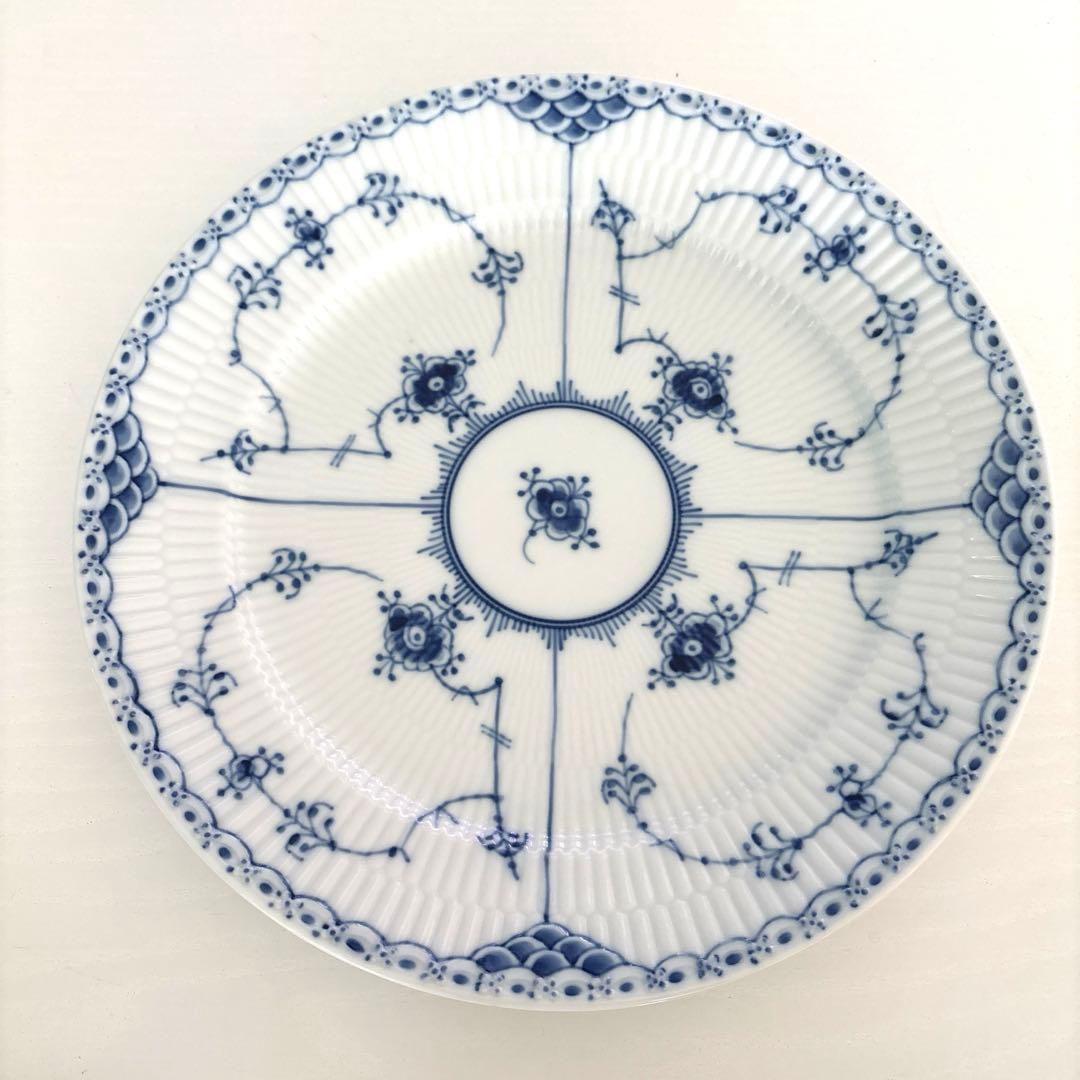 ロイヤルコペンハーゲン　ブルーフルーテッドハーフレースプレート　27cm 6枚