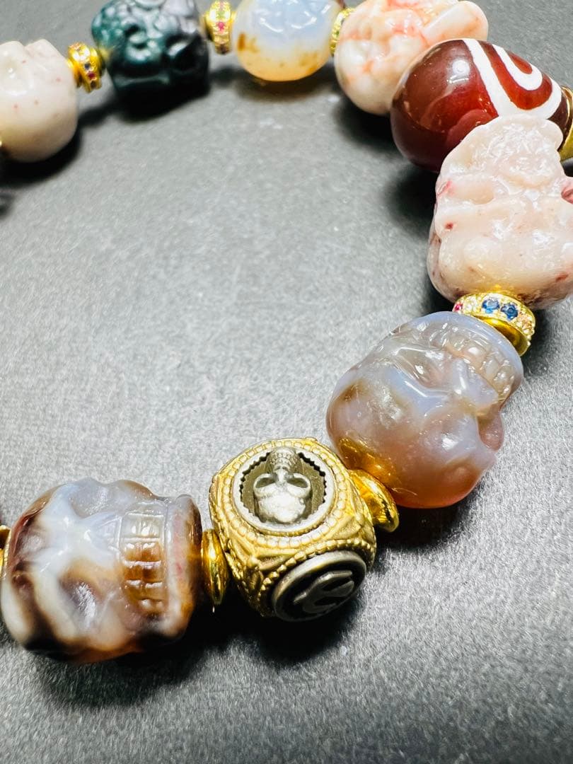 天然石スカル！力強く、守護・再生・引き寄せをテーマにしたブレスレット