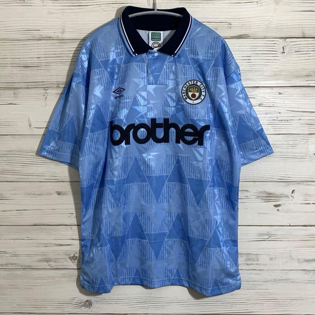 マンチェスター・シティ 89-91年 ホームシャツ Lサイズ ナイアル・クイン