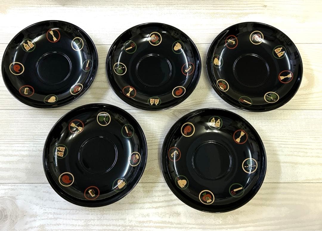 会津本塗り　招福茶たく　5客セット