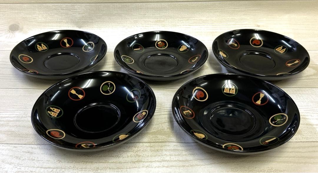 会津本塗り　招福茶たく　5客セット