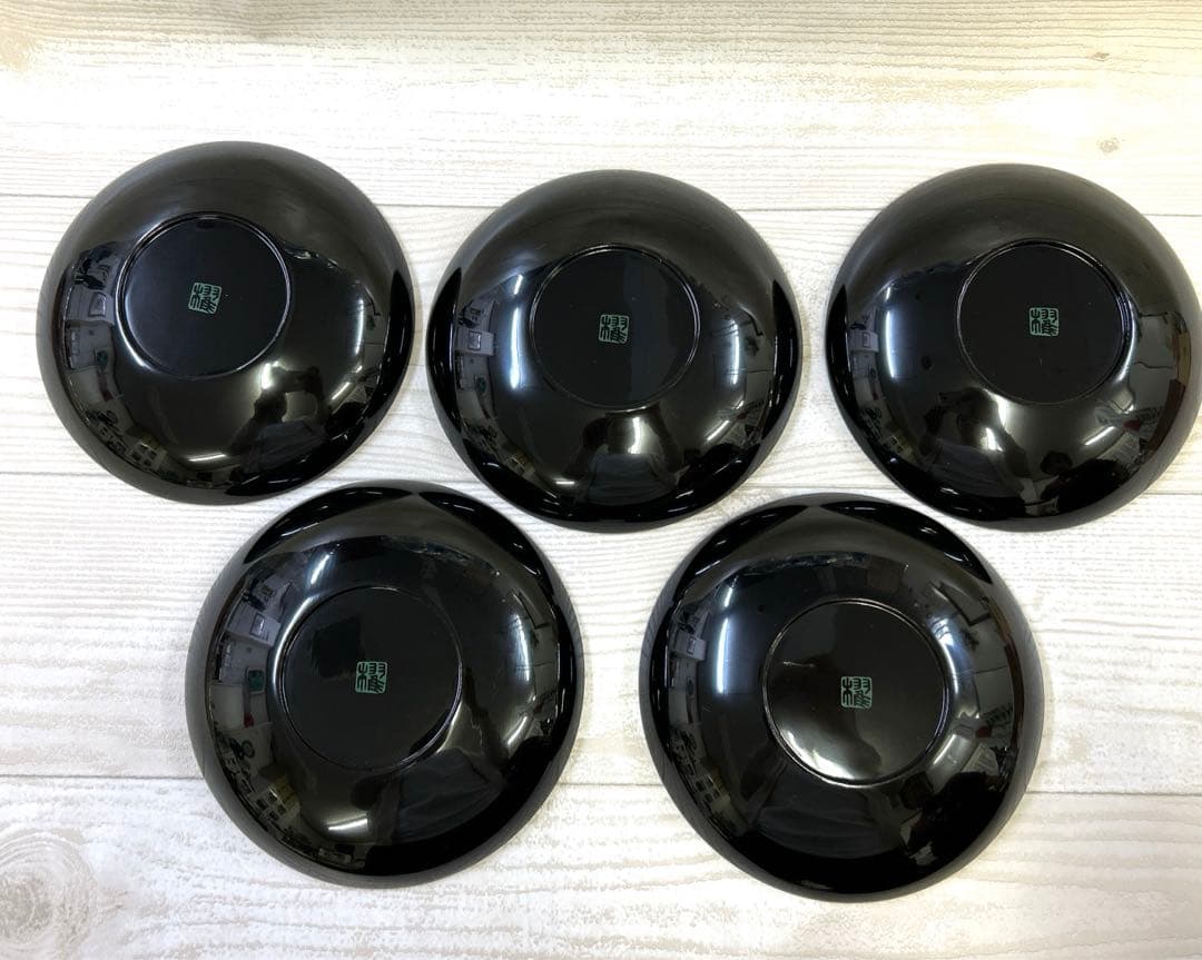 会津本塗り　招福茶たく　5客セット