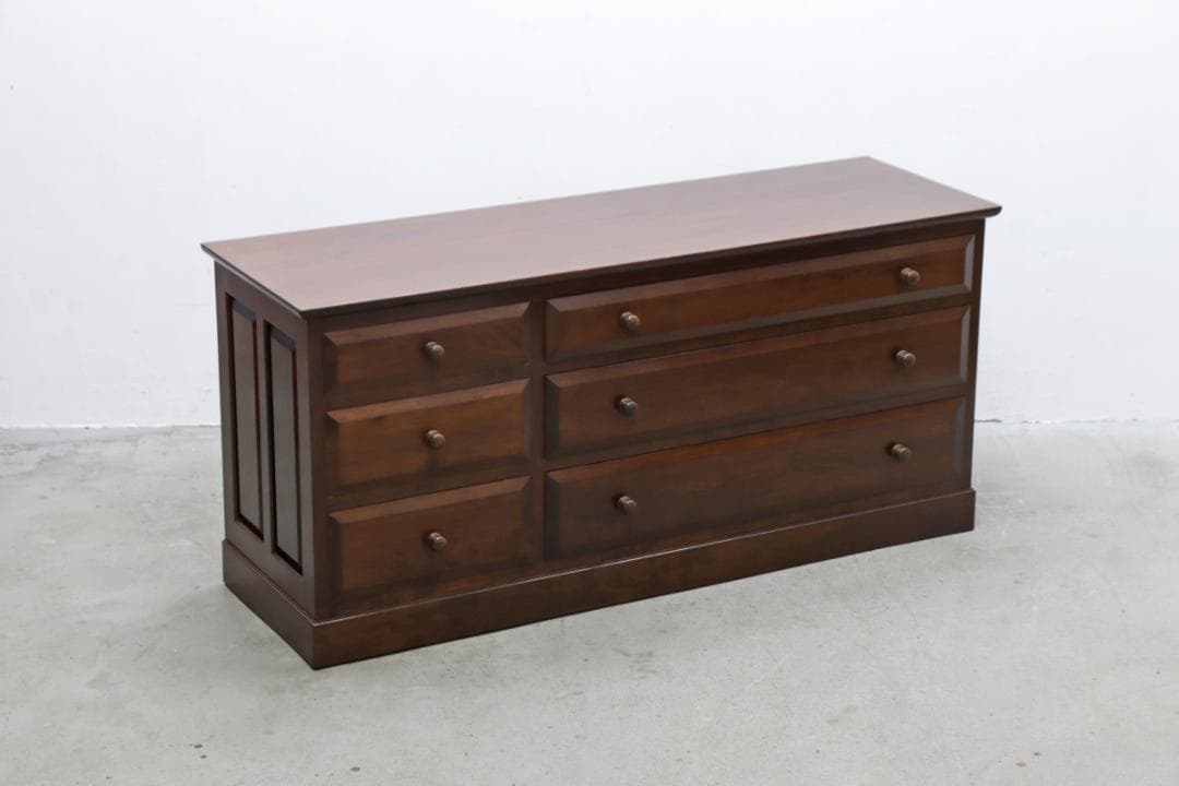 松本民芸家具 E-33型 ローチェスト ミズメザクラ無垢材 ローボード タンス