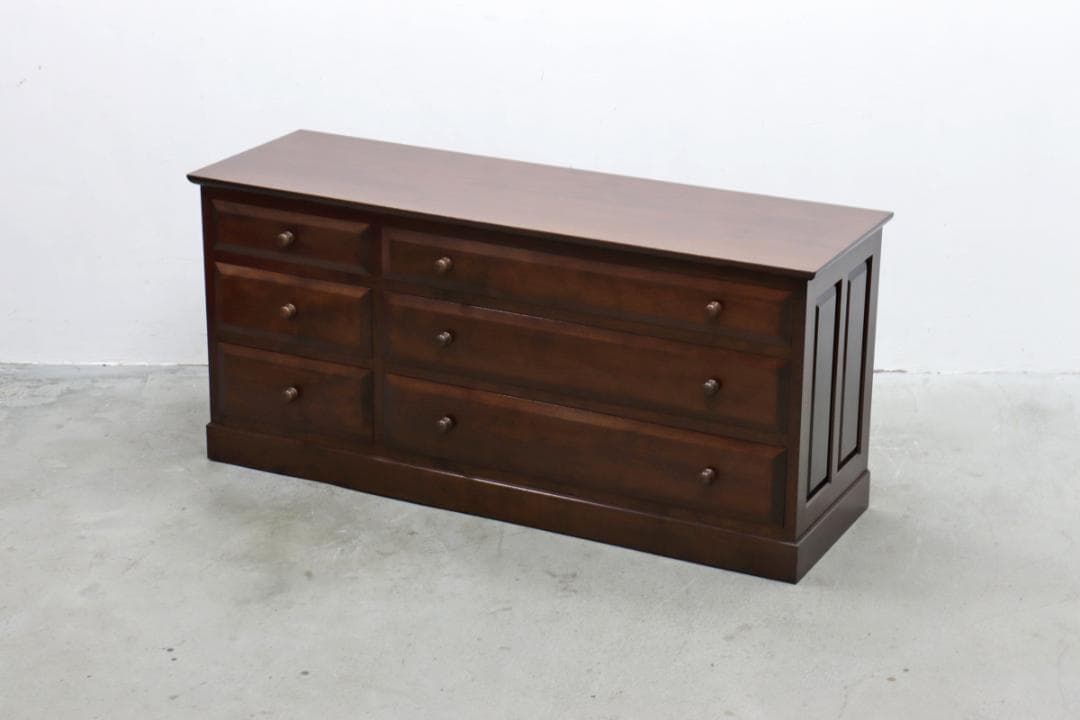 松本民芸家具 E-33型 ローチェスト ミズメザクラ無垢材 ローボード タンス