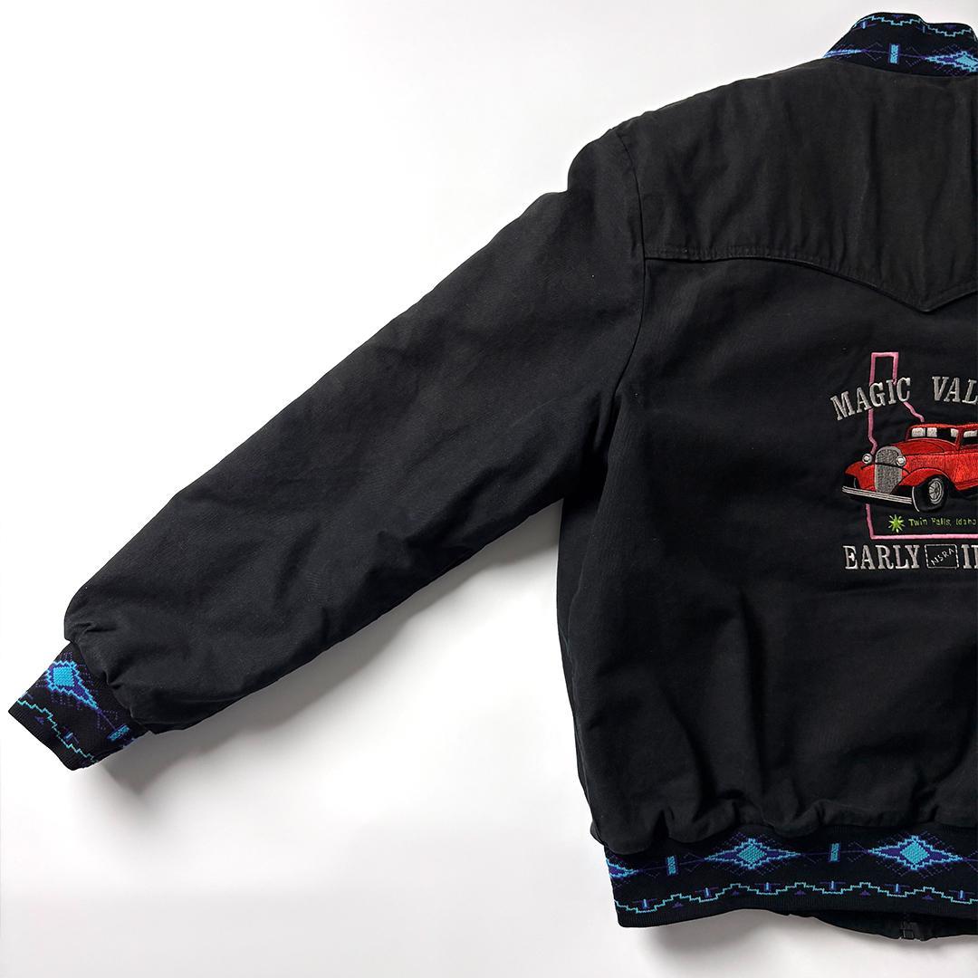 サウスウエストジャケット L ブラック ネイティブ柄 サンタフェジャケット