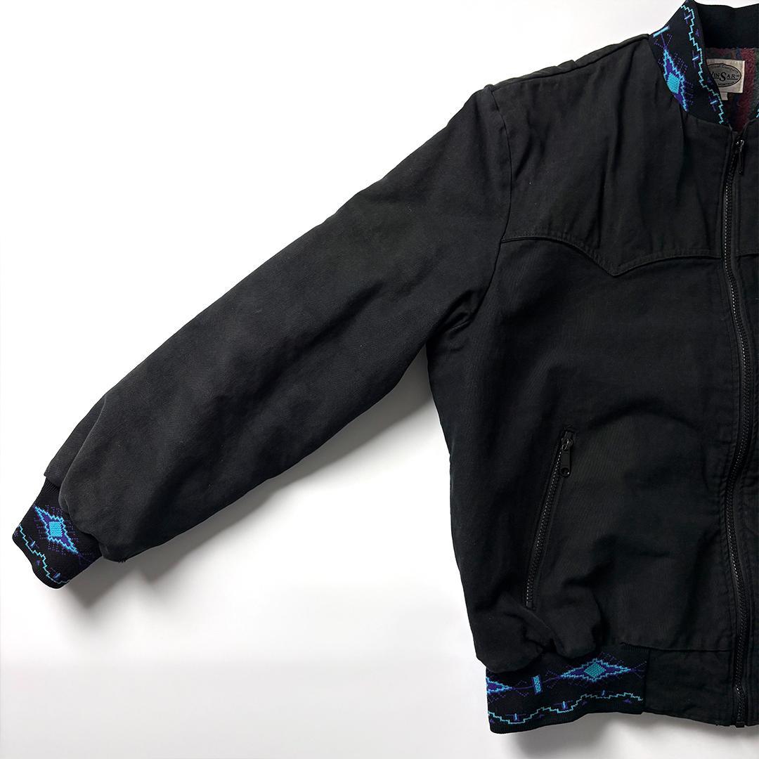 サウスウエストジャケット L ブラック ネイティブ柄 サンタフェジャケット