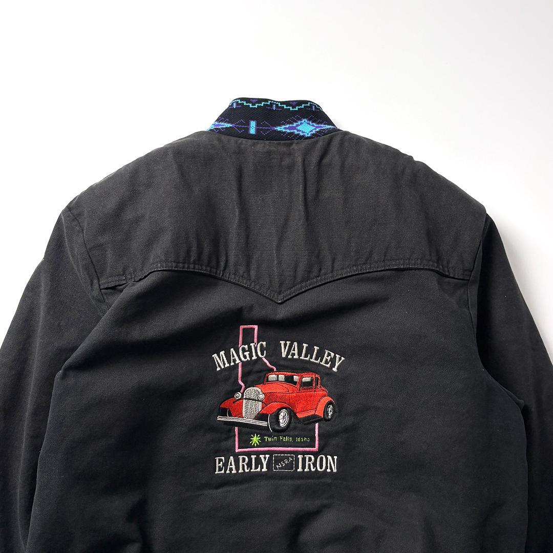 サウスウエストジャケット L ブラック ネイティブ柄 サンタフェジャケット