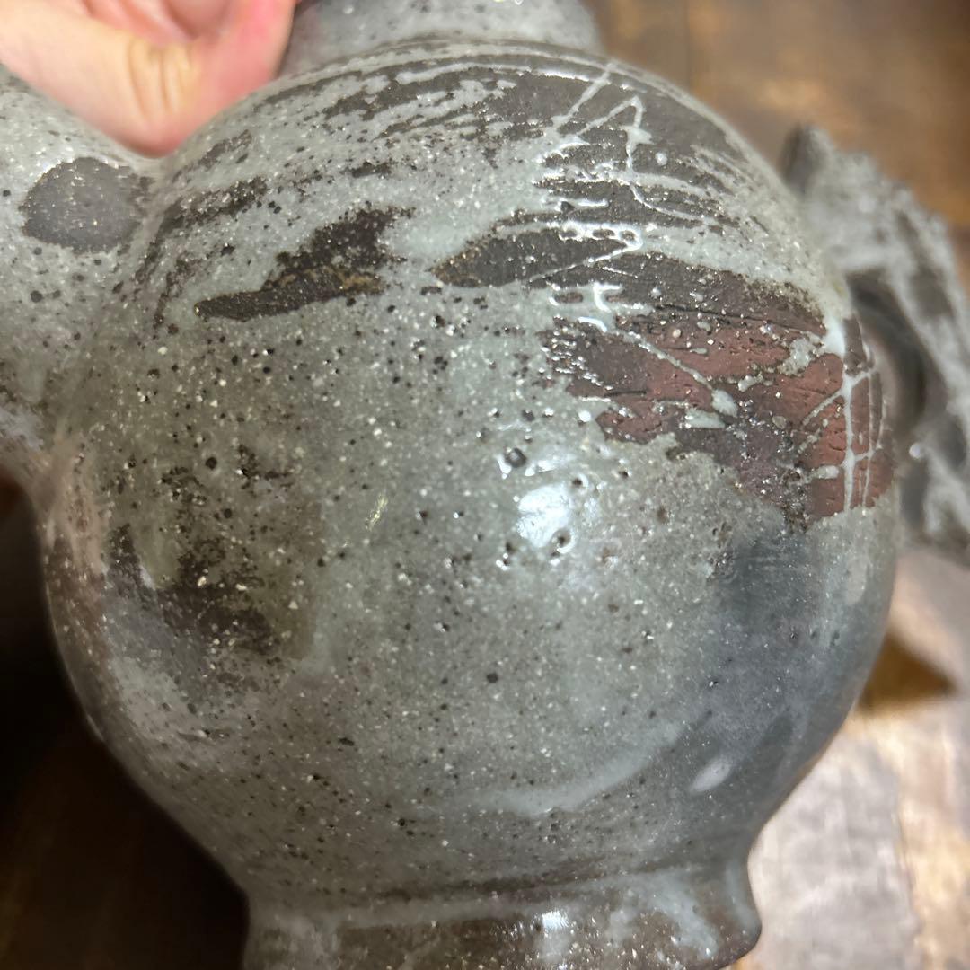 ゆ*き様 作家　陶芸作家　1点もの　ゴツゴツごっつい個性的なポット　急須　水差し
