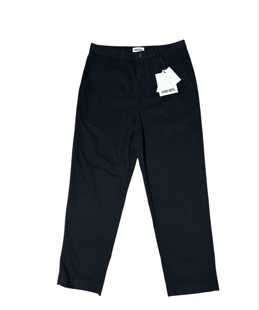 新品 タグ付き KENZO テーパードクロップドパンツ 黒 サイズ40