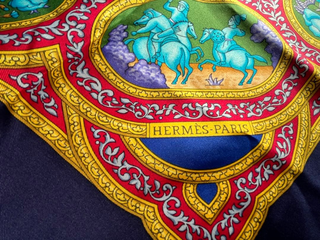 極美品✨エルメス HERMES カレ90 QALAMDAN タグ付