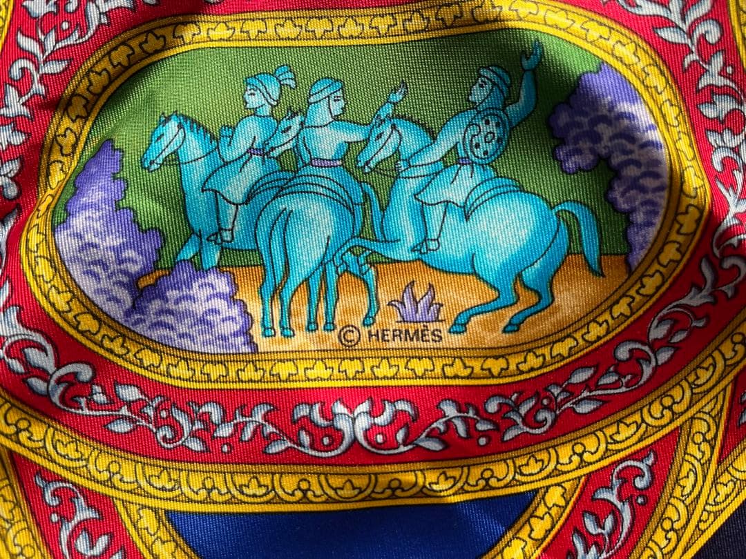 極美品✨エルメス HERMES カレ90 QALAMDAN タグ付