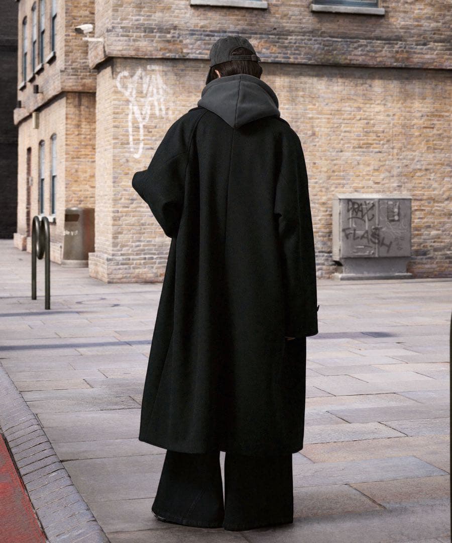 【新品】オーバーサイズ　ステンカラーコート　EMMA CLOTHES 大きめ　L