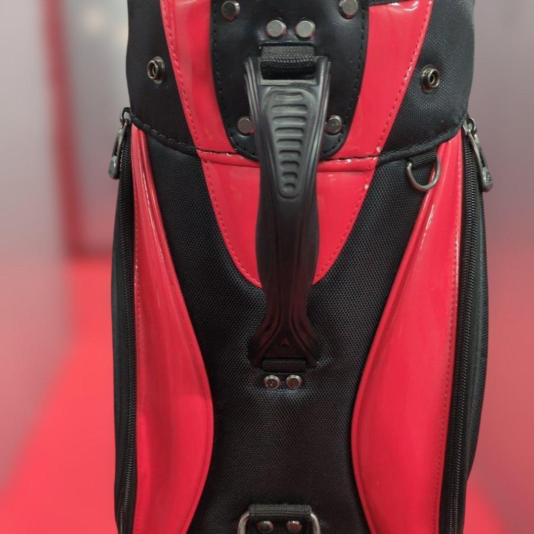 adidas キャディバッグ 9インチ フード付 黒赤