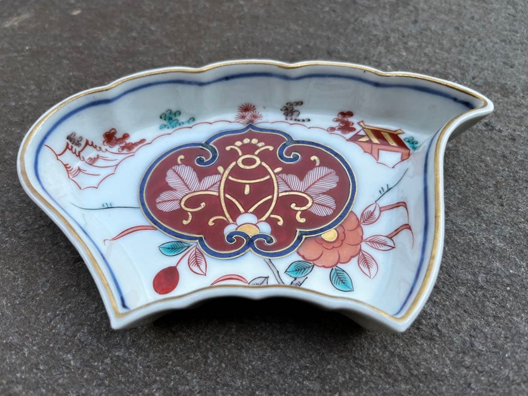 希少　有田焼　小皿　3皿　金縁　金彩　アンティーク