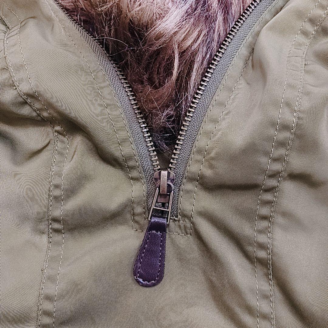 AZUL by moussy N-2B フライトジャケット 短丈 ファー フード