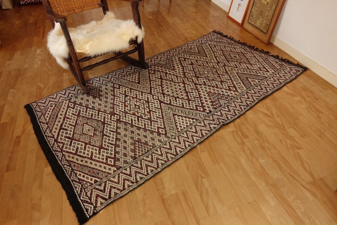 【モロッコラグ直輸入】ヴィンテージラグ一点物ハンドメイド