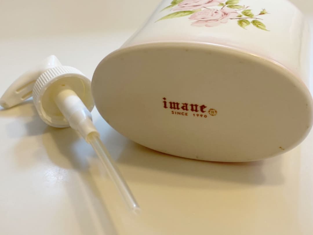 未使用品　イマン　ローションボトル　ダイアナローズ　陶器　アンティーク