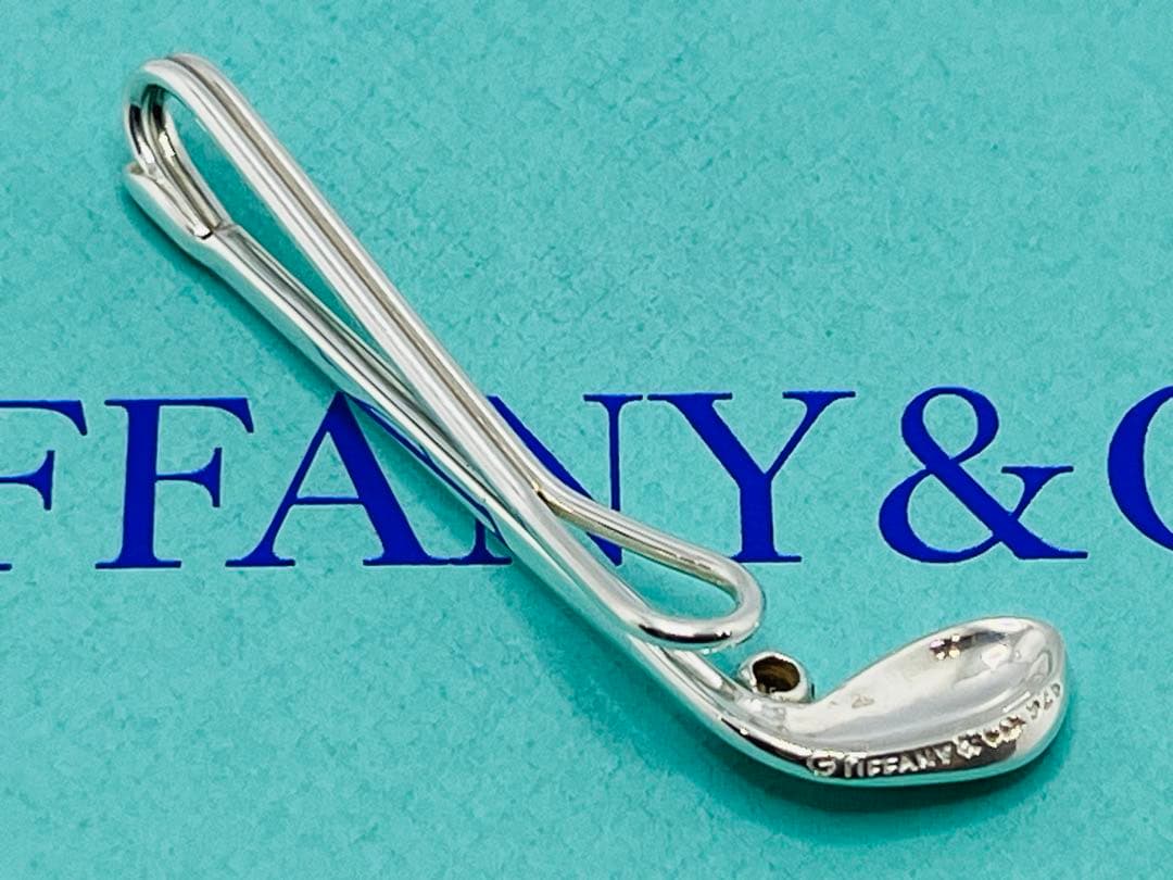 c743 美品　ティファニー　ゴルフクラブ　マネークリップ　ネクタイピン　925