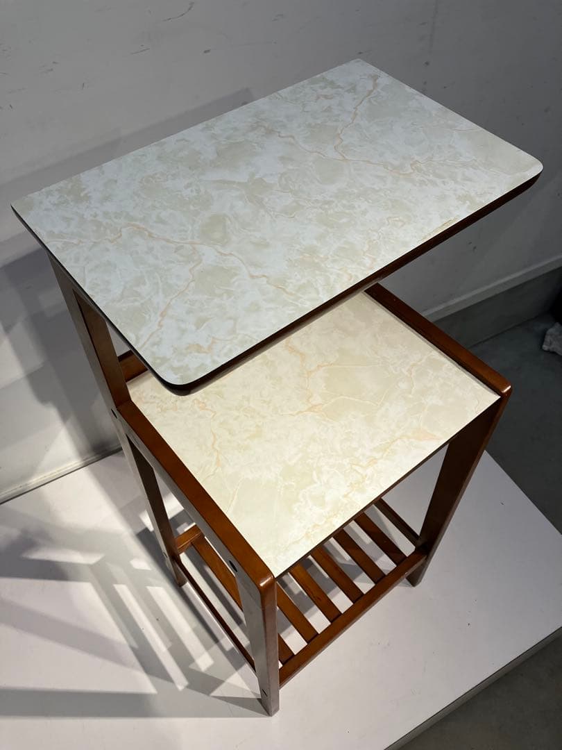 オールド、カリモク、飾り棚、花台、電話台、コンソール、サイドテーブル、レトロ