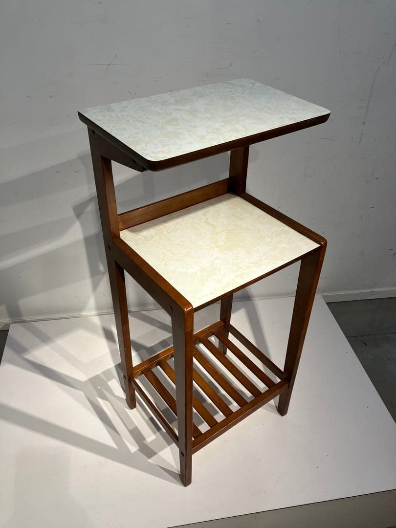 オールド、カリモク、飾り棚、花台、電話台、コンソール、サイドテーブル、レトロ