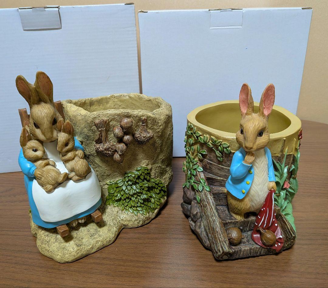 未使用　ピーターラビット　ミセスラビット　プランター　加藤工芸