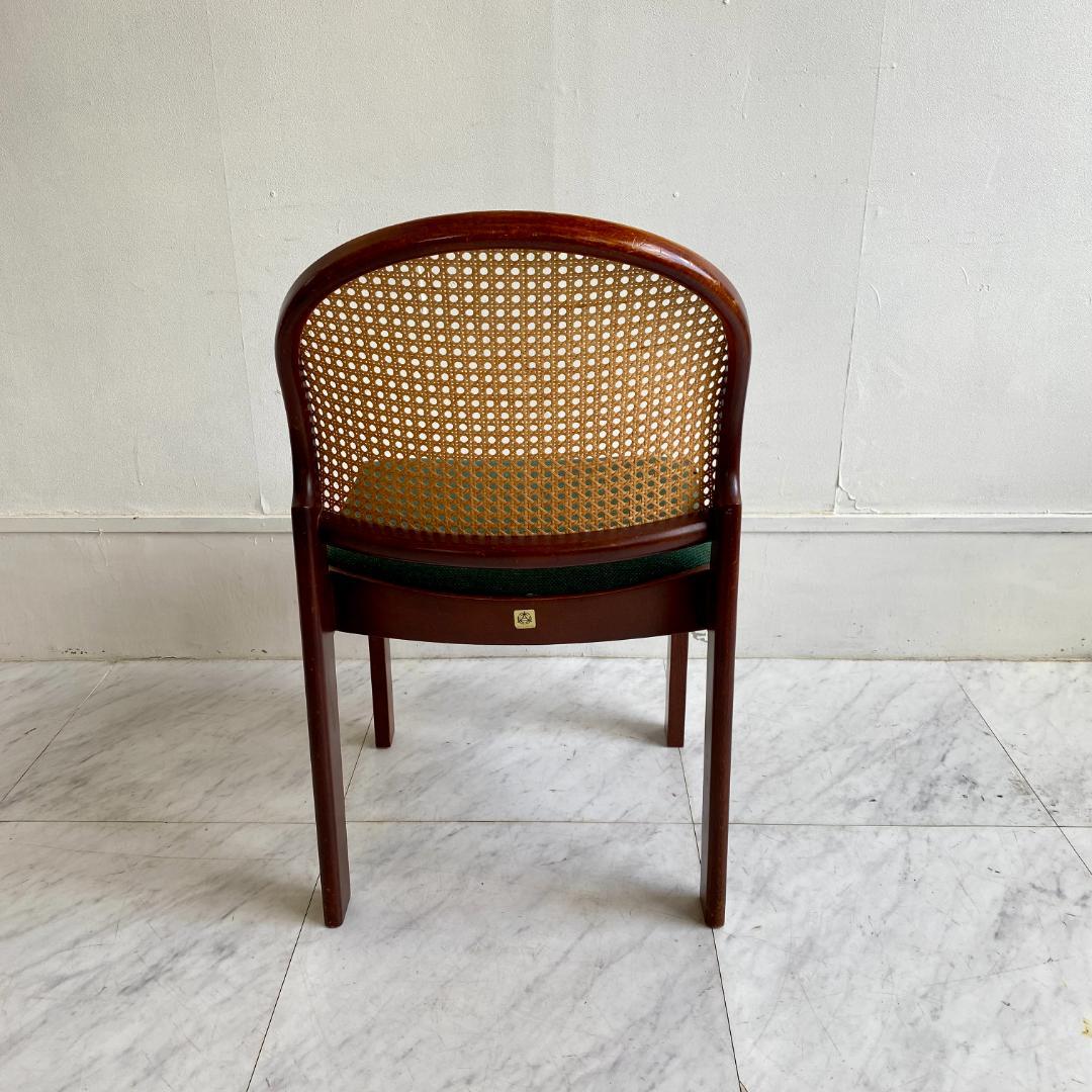 秋田木工 籐張り ダイニングチェア 曲木 椅子 ビンテージ 昭和レトロ