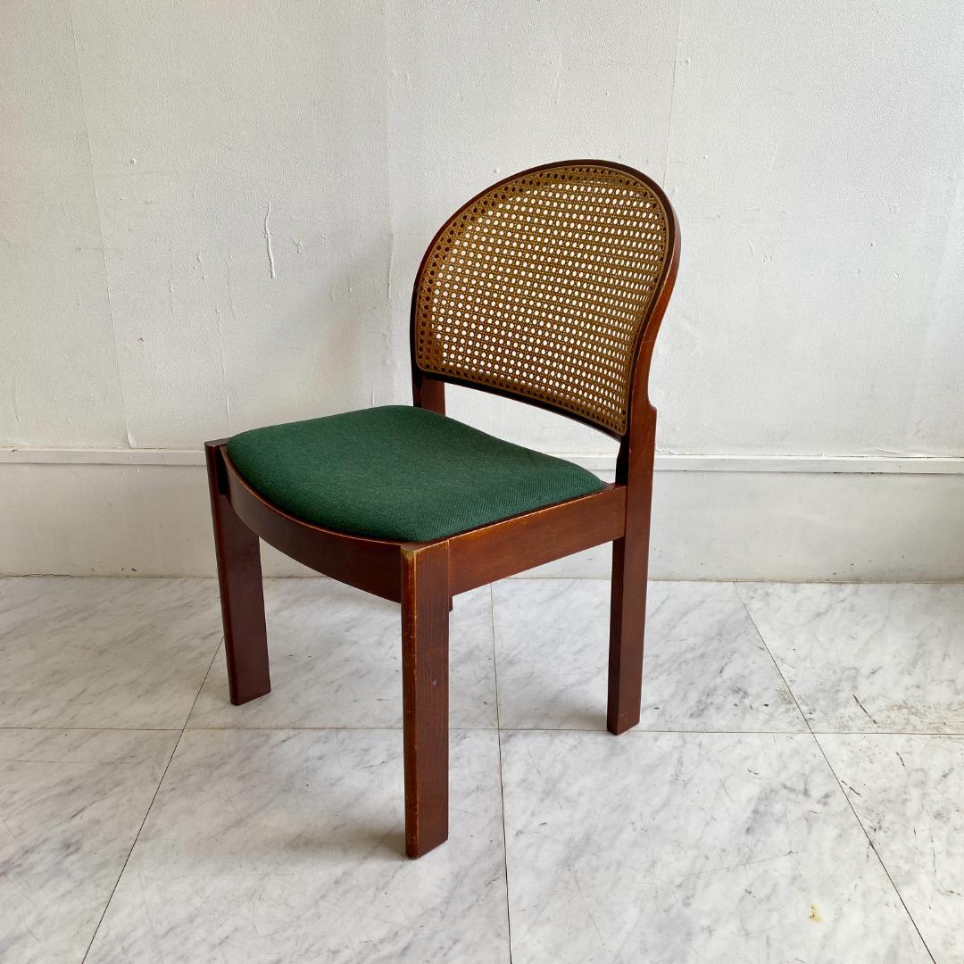 秋田木工 籐張り ダイニングチェア 曲木 椅子 ビンテージ 昭和レトロ