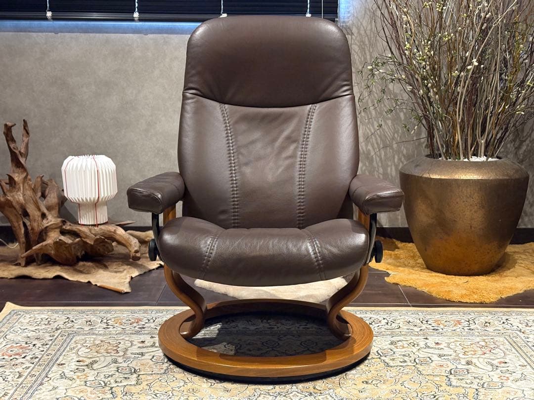 ②エコーネス パーソナルソファ オットマン ストレスレスチェア　IZZ