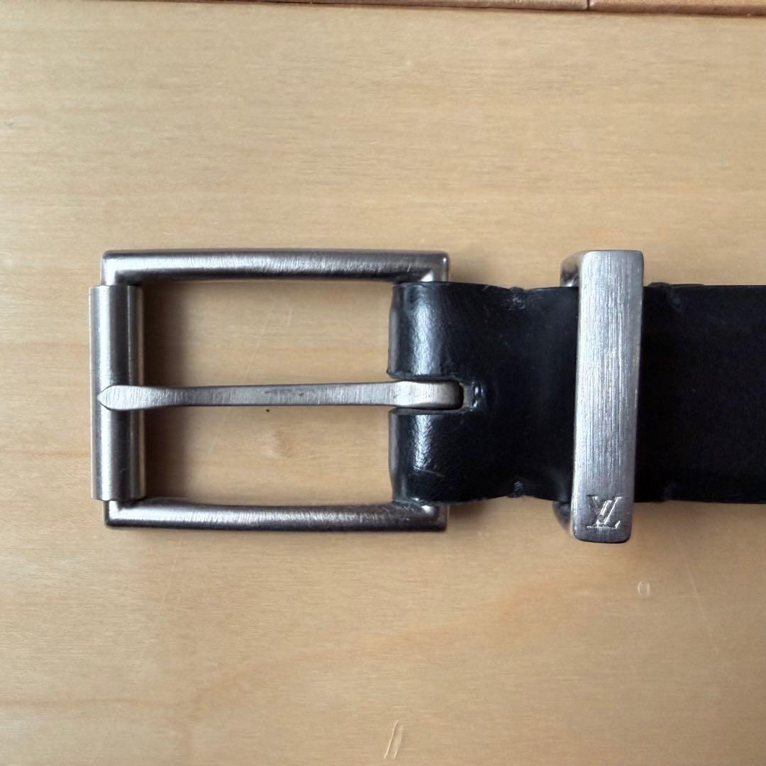 ルイ・ヴィトン ブラックレザー ベルト S