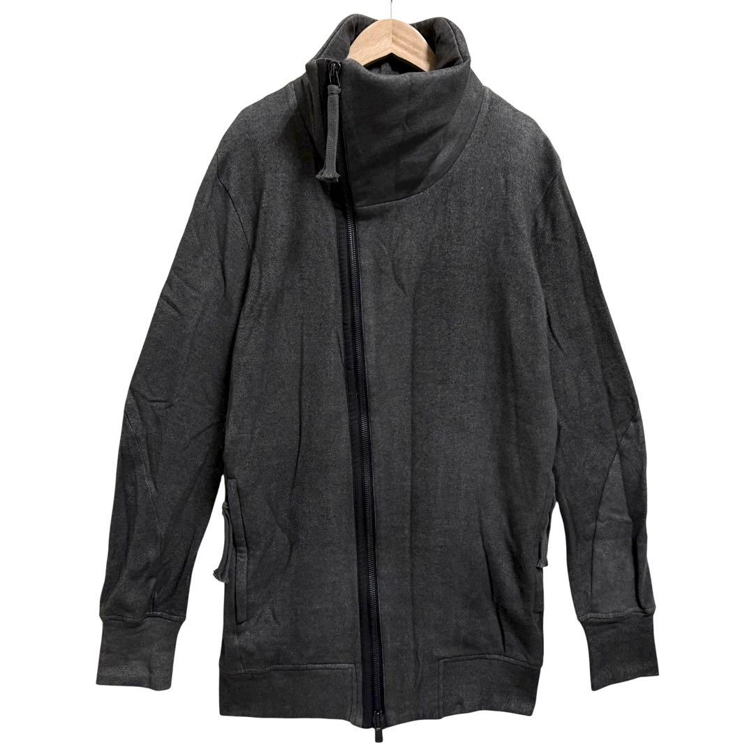 D.HYGEN 無撚糸 裏毛 ジップアップ ハイネック ジャケット ブルゾン 2